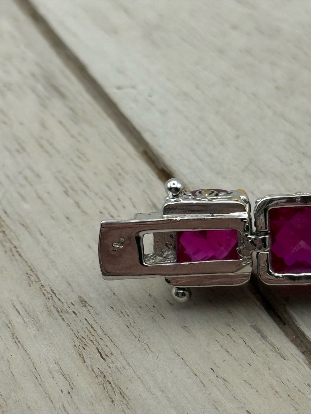 Park Lane Signature ruby CZ Line Tennis Link Bracelet - Picture 11 of 11
